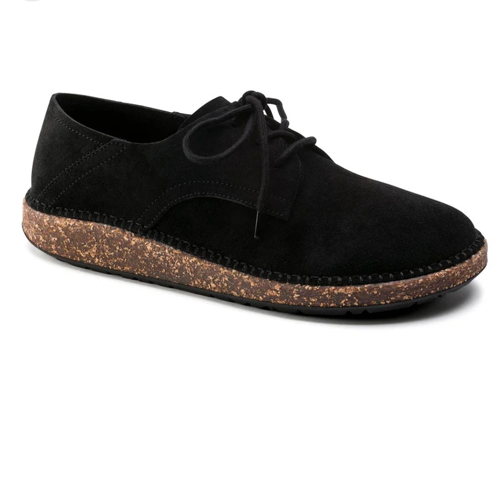 Birkenstock Gary Black Suede Lace Up Oxford Derby Shoes 38 Women’s 7 men’s 5